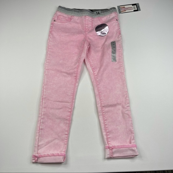 Buffalo Pants Pink Jogger Legging Skinny Soft Playground School Barbie 14 New - Picture 2 of 12